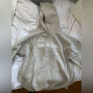 Light Beige Alpha Xi Delta Sorority Hoodie